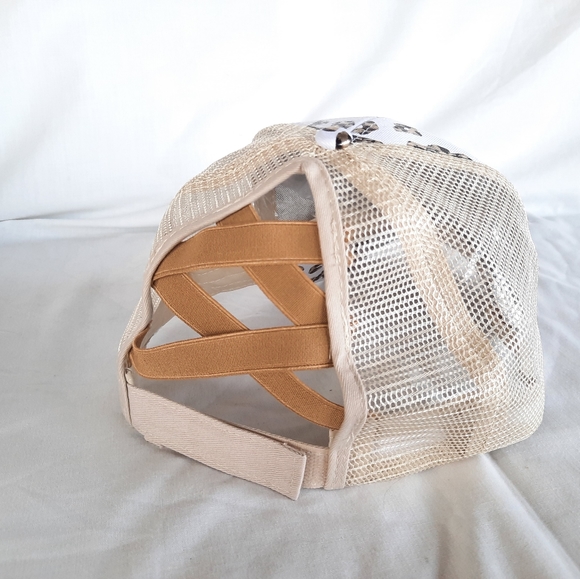 New! Leopard print pony tail hat - Picture 2 of 3